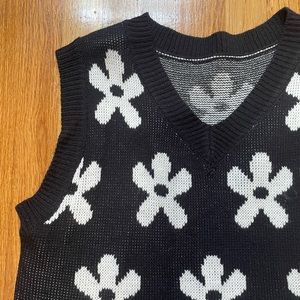 SHEIN floral pattern v neck knit top